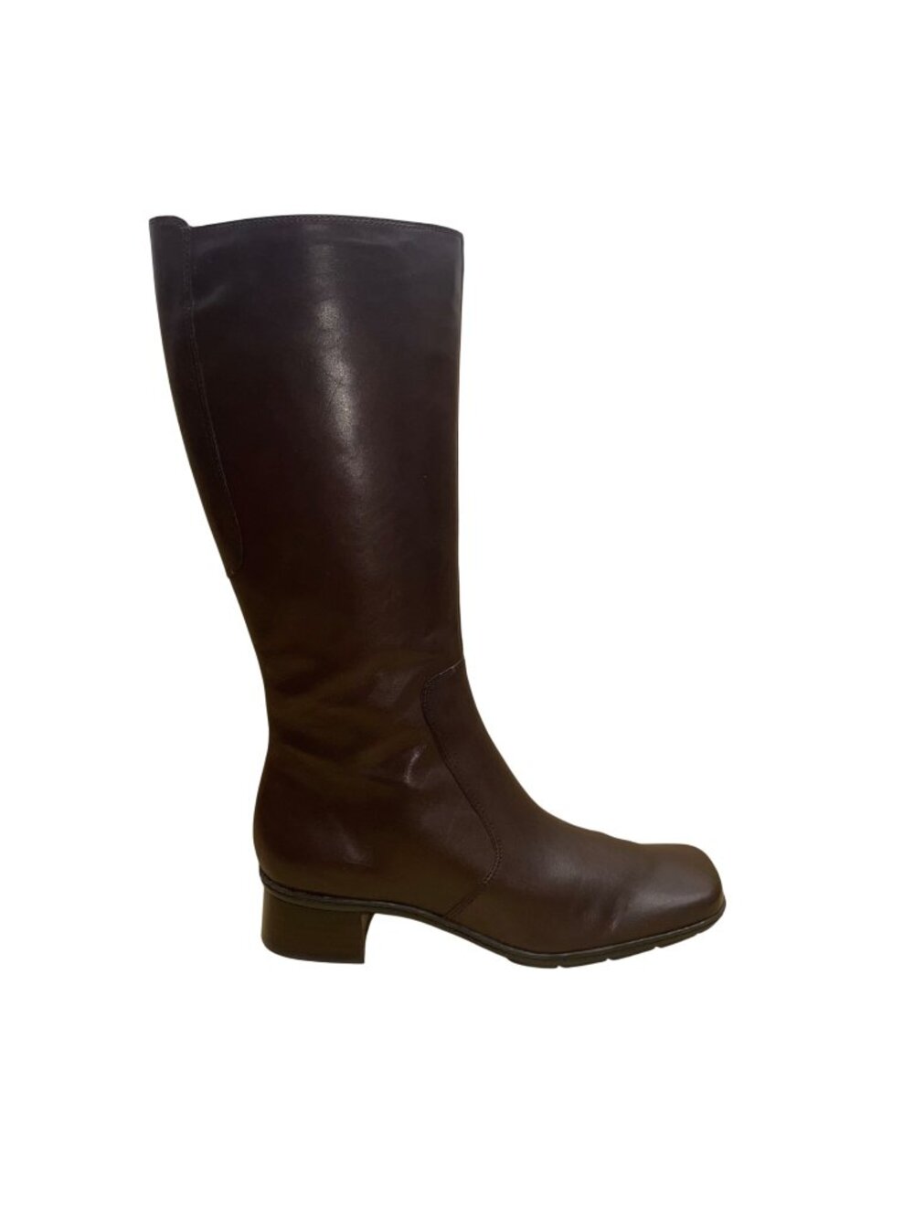 Bandolino Women’s Dark Brown Leather Mid-Calf Zip Closure Michael Boots Sz 7.5M
